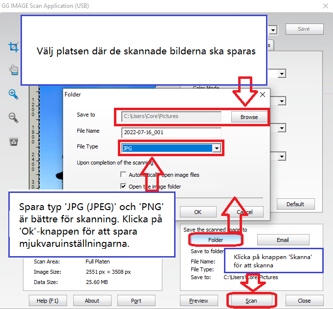 Programvara för skanner