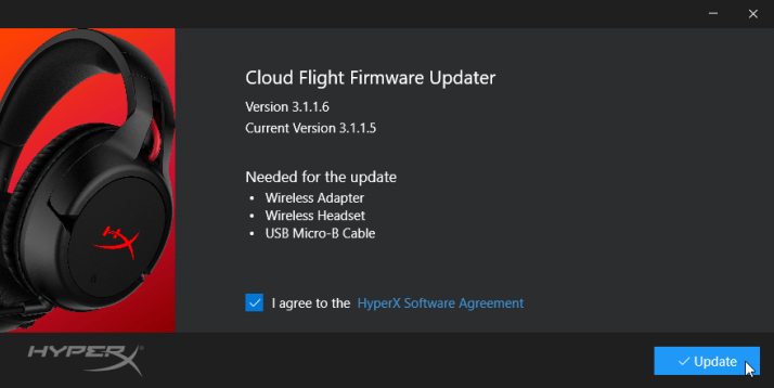 HyperX Cloud Flight Firmware Updater