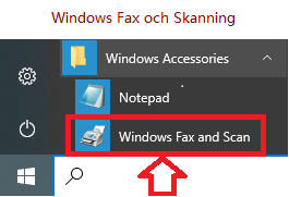 Windows Faxa och skanna