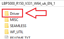 Öppna mappen du extraherade till och bekräfta att du ser filen: ...\Driver\