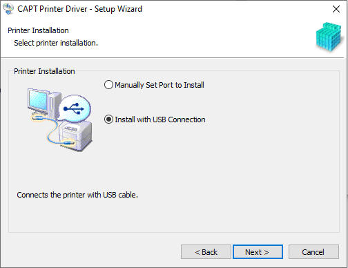 Välj hur du vill ansluta till din dator och börja installera programvaran