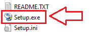 Öppna den mappen och dubbelklicka på [Setup.exe]